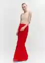 Falda Leti-a Rojo Talla S Mujer Mango