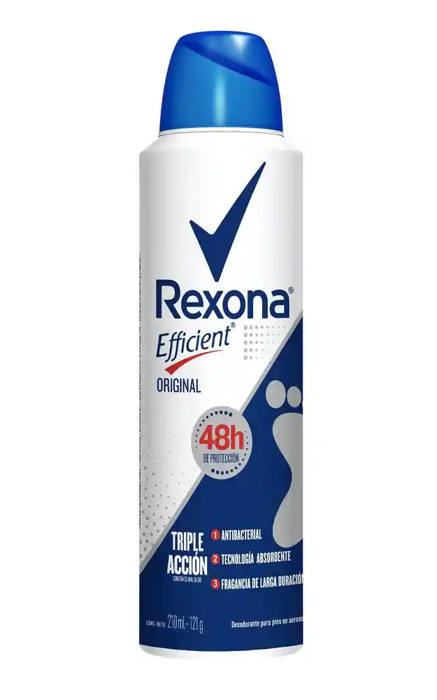 TALCO AEROSOL REXONA EFFICIENT ORIGINAL X210ML