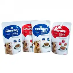 Chunky Delidog Alimento Húmedo Sabor Carne de Res 