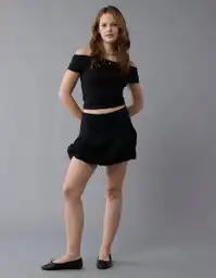 Falda Mujer Negro Talla Large 5233001 American Eagle