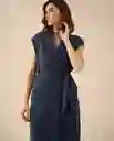 Vestido Azul Náutico Oscuro Talla M 491G011 Esprit