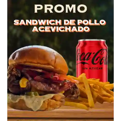 Combo Sándwich de Pollo Acevichádo