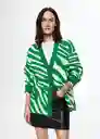 Cardigan Zebry Verde Talla S Mujer Mango