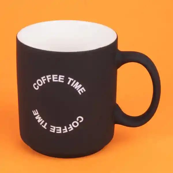 Taza de Cerámica de Coffee Time Negra 390 mL Miniso