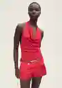 Cinturón Sela Rojo Talla S Mujer Mango