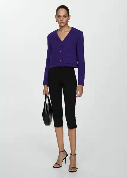 Chaqueta Yols Morado Talla L Mujer Mango