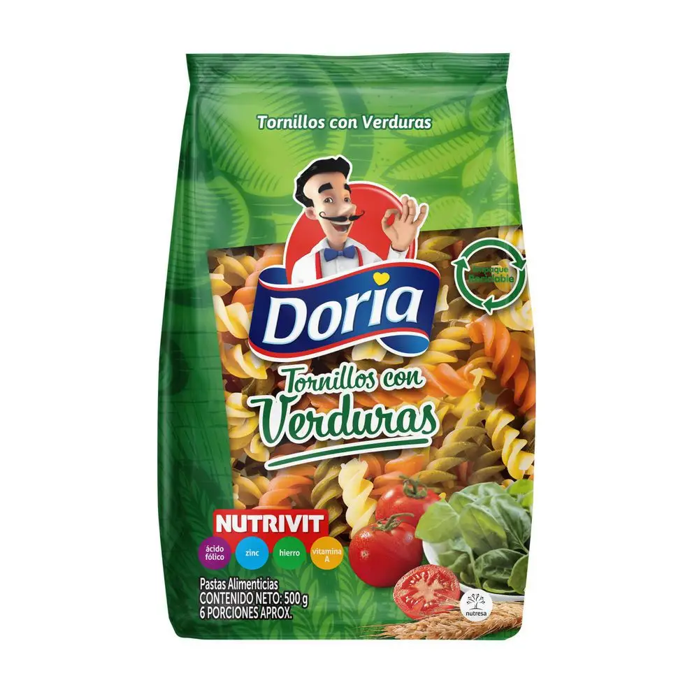 Doria Pasta Tornillos con Verduras