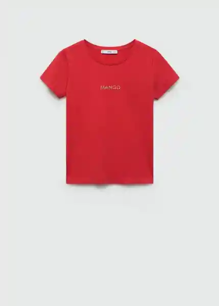 Camiseta Mangolog-h Rojo Talla XS Mujer Mango