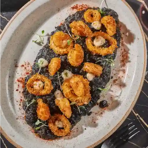 Risotto Nero Calamari E Gamberi