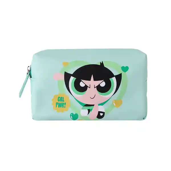 Cosmetiquera de Corazón Las Chicas Superpoderosas Verde Miniso