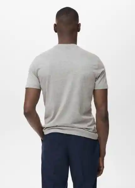 Camiseta Cherlo Gris Medio Vigoré Talla S Hombre Mango