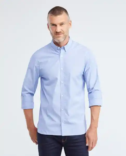 Camisa Fill & Fill Azul Cristalino Claro Talla M Hombre Chevignon