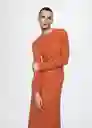 Vestido Dante Naranja Talla 24 Mujer Mango