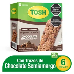 Tosh Barra de Cereal con Chocolate Semiamargo