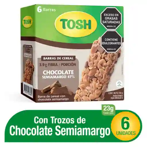 Tosh Barra de Cereal con Chocolate Semiamargo