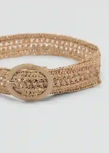 Cinturón Dorian Beige Talla M Mujer Mango