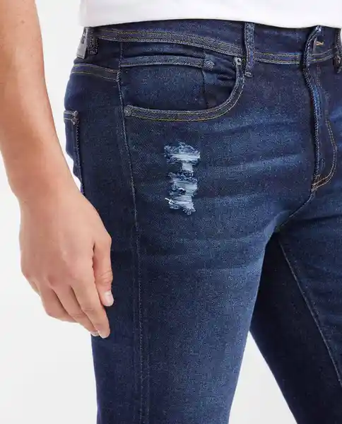 Jean Súper Slim Fit- Azul Dark Ultraoscuro Talla 30/32 Chevignon