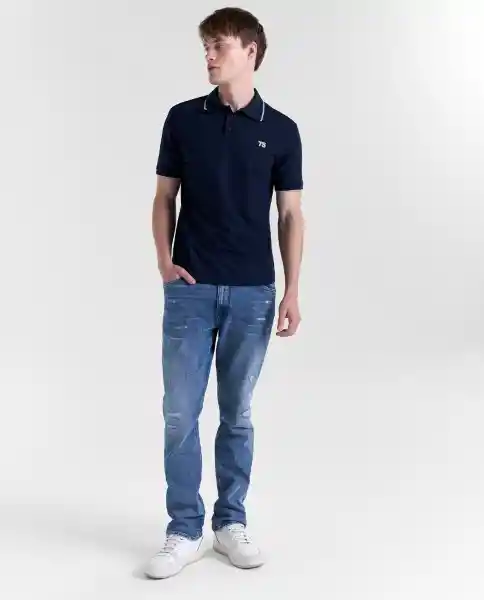 Polo Hombre Azul Talla L 809G083_AZU194023 Americanino