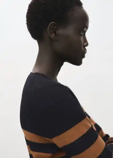 Cárdigan Luccapk Tabaco Talla S Mujer Mango