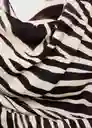 Blusa Zebri Crudo Talla L Mujer Mango