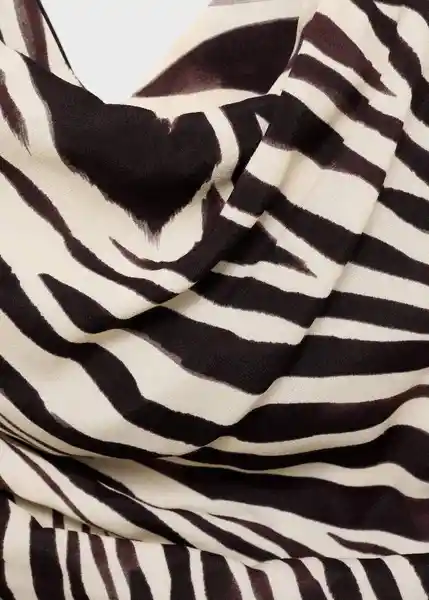 Blusa Zebri Crudo Talla L Mujer Mango