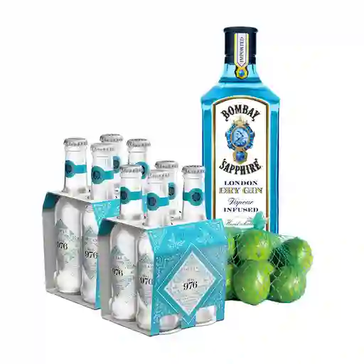 Combo Bombay Sapphire Ginebra London Dry + Limón Tahití Turbo