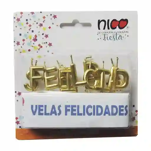 Nico Vela Feliz Cumpleaños Dorada