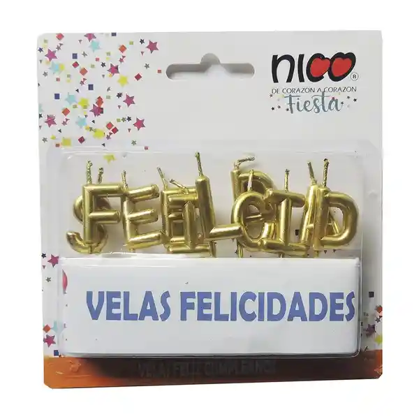 Nico Vela Feliz Cumpleaños Dorada