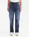 Jean Boyfit Femenino Azul Clásico Oscuro Talla 10 Chevignon