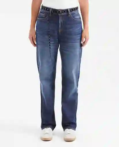 Jean Boyfit Femenino Azul Clásico Oscuro Talla 10 Chevignon