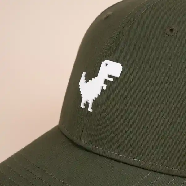 Gorra de Béisbol Bordada Dinosaurio Serie Verde Miniso