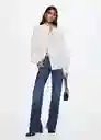 Blusa Aura Offwhite Talla S Mujer Mango