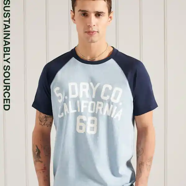 Superdry Camiseta Cali Surf Graphic Baseball Tee Talla S