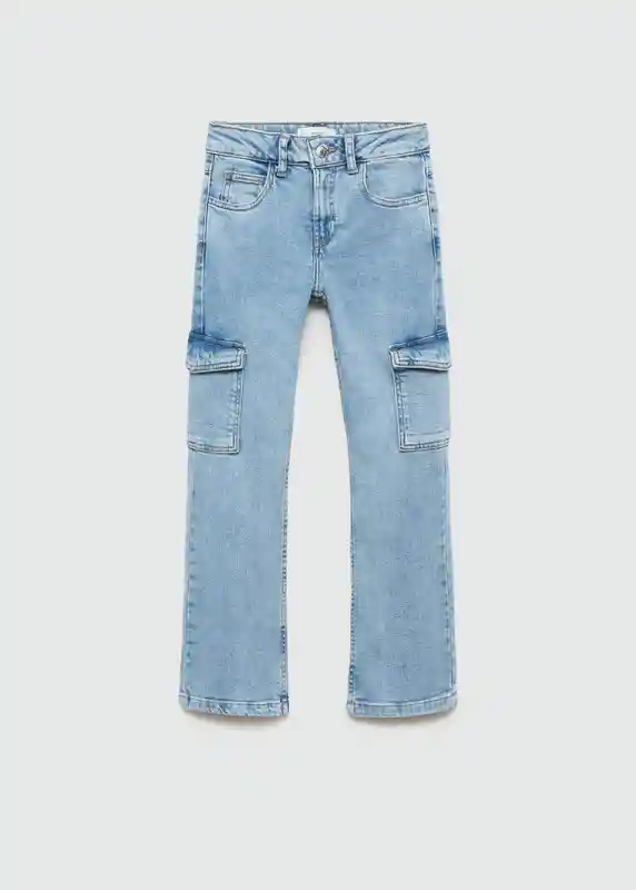 Jean Cargo7 Tejano Medio Talla 11 Niñas Mango