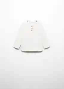 Camiseta Henley Off White Talla 70 Niños Mango