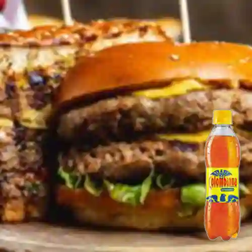 Combo Hamburguesa Doble Carne + Colombiana 250ml
