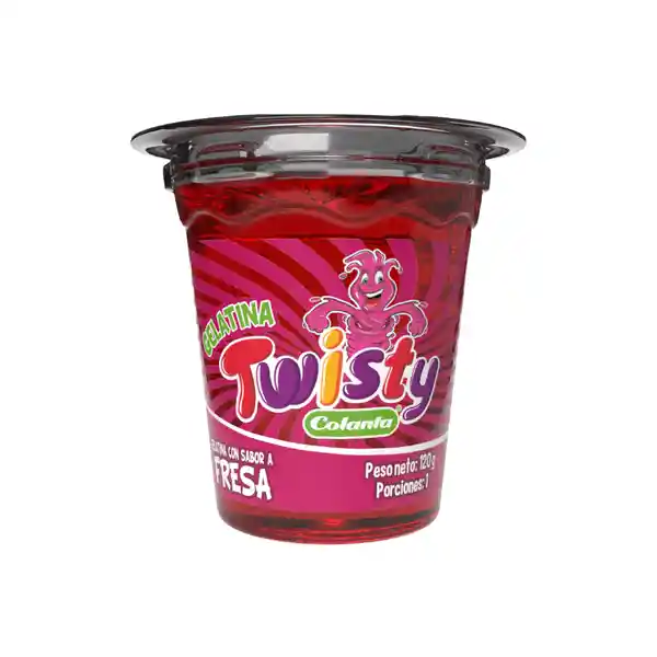 Twisty Gelatina Sabor a Fresa