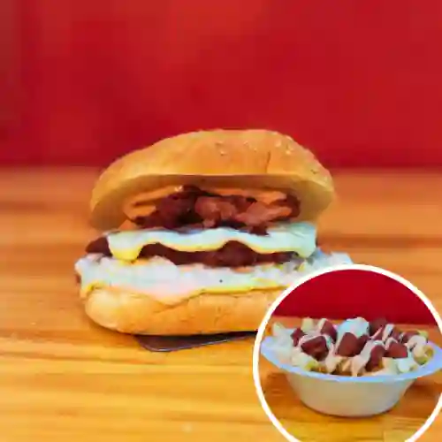 Combo Hamburguesa Tocineta y Queso