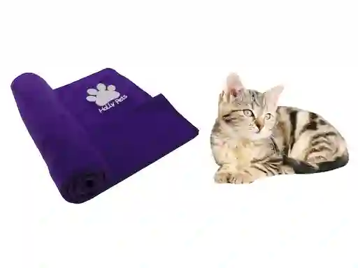 Cobija Térmica Para Mascota Grande Morado 120 cm x 70 cm