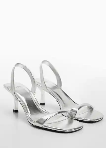 Sandalias Gros1 Plata Talla 37 Mujer Mango