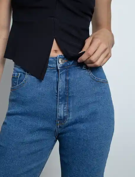 Jean Mujer Azul Índigo Medio Talla 8 493F012 Naf Naf