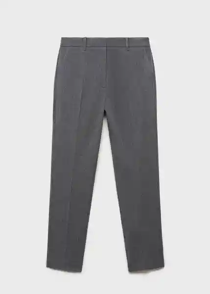 Pantalón Warm Gris Talla 38 Mujer Mango