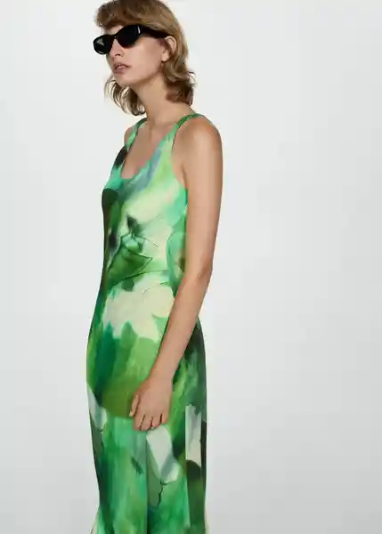 Vestido Aqua Verde Talla 24 Mujer Mango