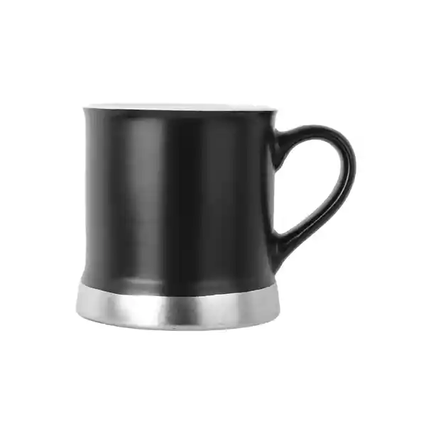 Taza de Cerámica Serie Silver Grey Negro Miniso