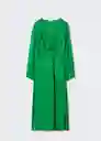 Vestido Triana Verde Talla 24 Mujer Mango