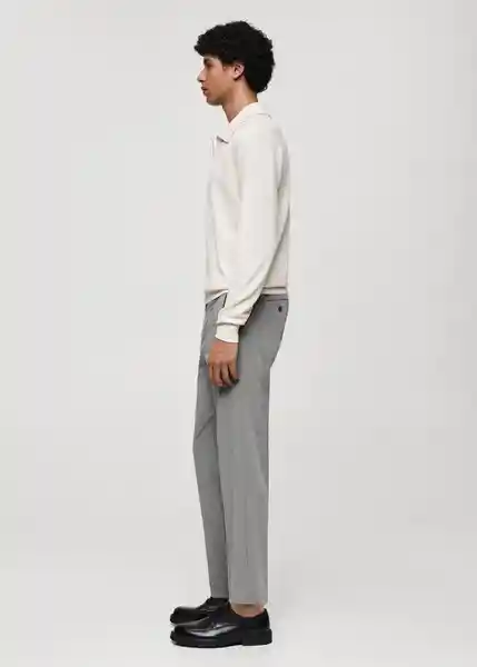 Pantalón Bologna Gris Talla 46 Hombre Mango