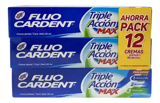 Fluocardent Pack de Crema Dental Triple Acción Max