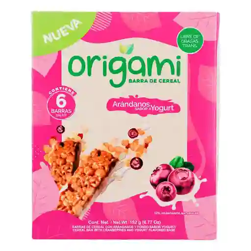 Origami Barras Cereal Arándanos