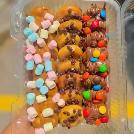 Mini donas navideñas