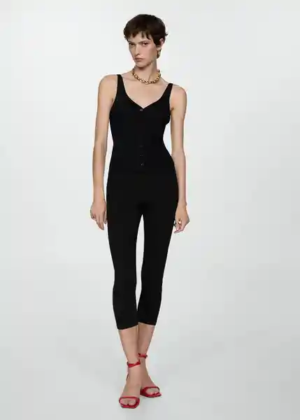 Top Lana Negro Talla 24 Mujer Mango